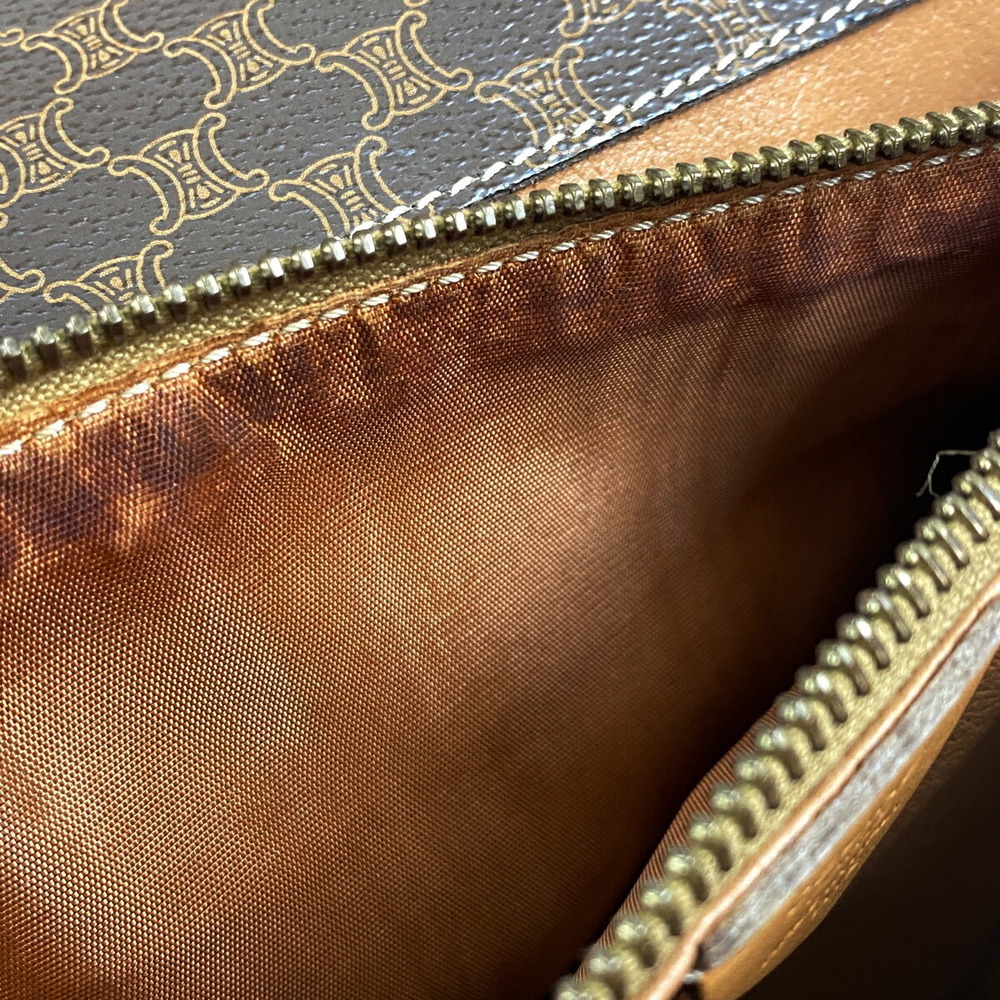 Celine Macadam Pattern Canvas Diagonal Shoulder B… - image 5